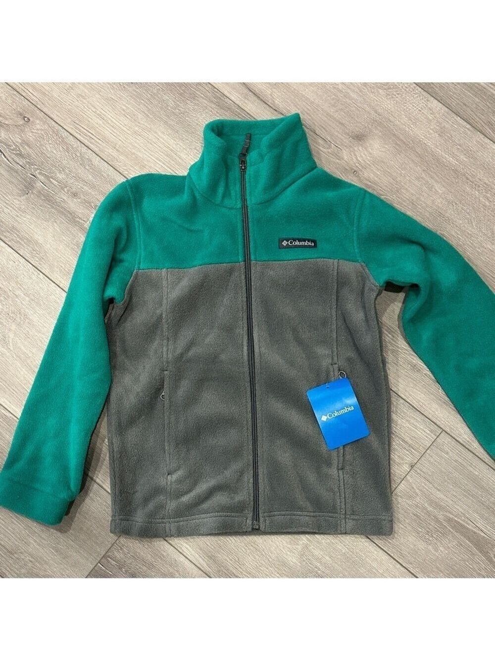 Columbia green  and Charcoal Fleece Jacket